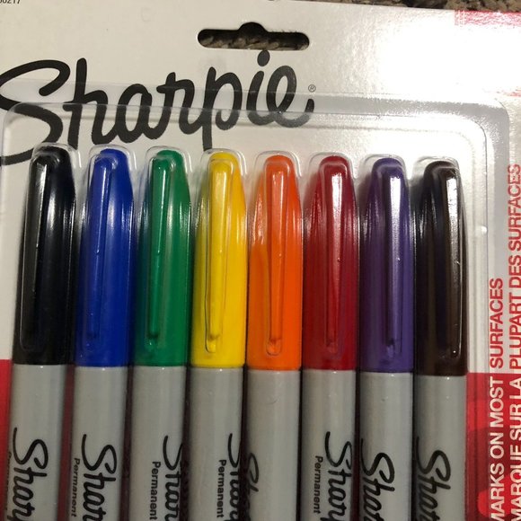 Sharpie Markers Set of 8 NEW Multicolor Fine Point - Picture 2 of 7